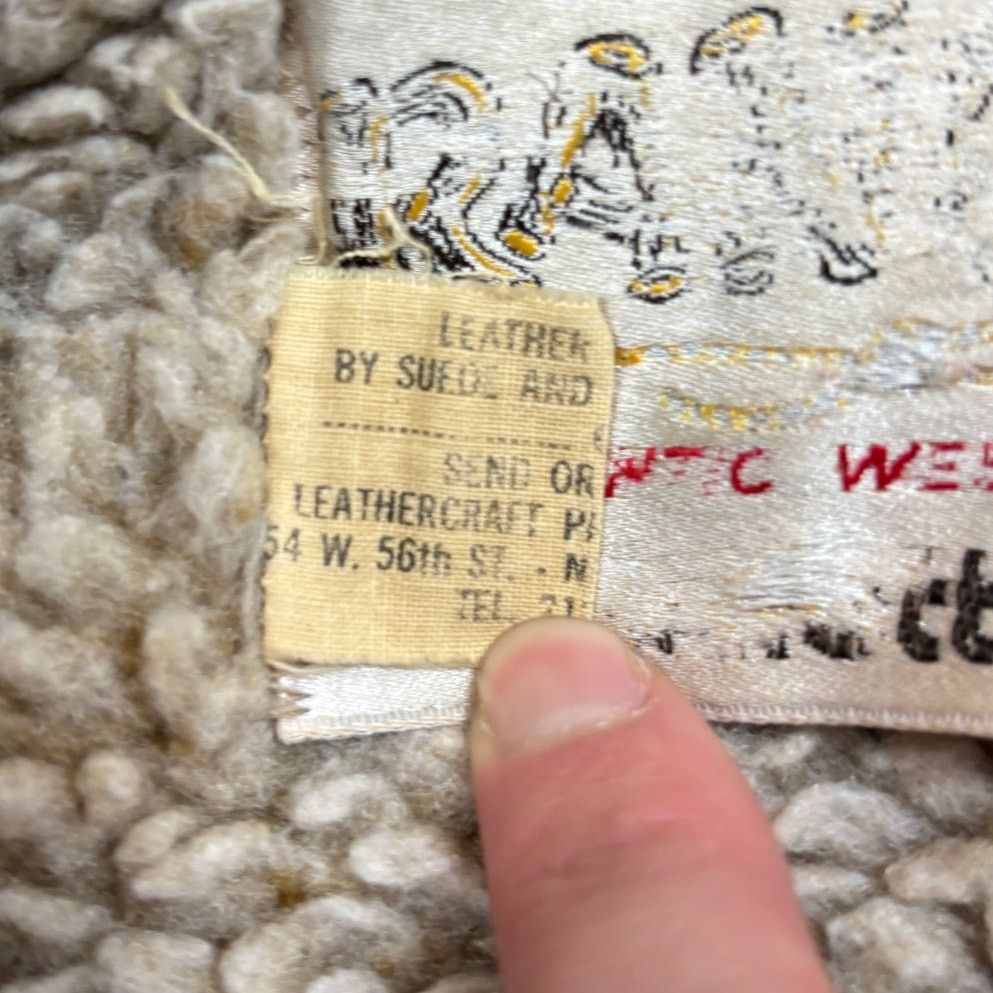 Schott × Vintage VTG Schott Bros NYC Rancher Western Shearling Suede Coat 40 Size US M / EU 48-50 / 2 - 8 Thumbnail