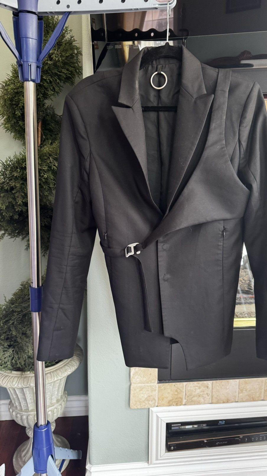 Heliot Emil HELIOT EMIL Black Wool Harness Blazer Size US S / EU 44-46 / 1 - 2 Thumbnail