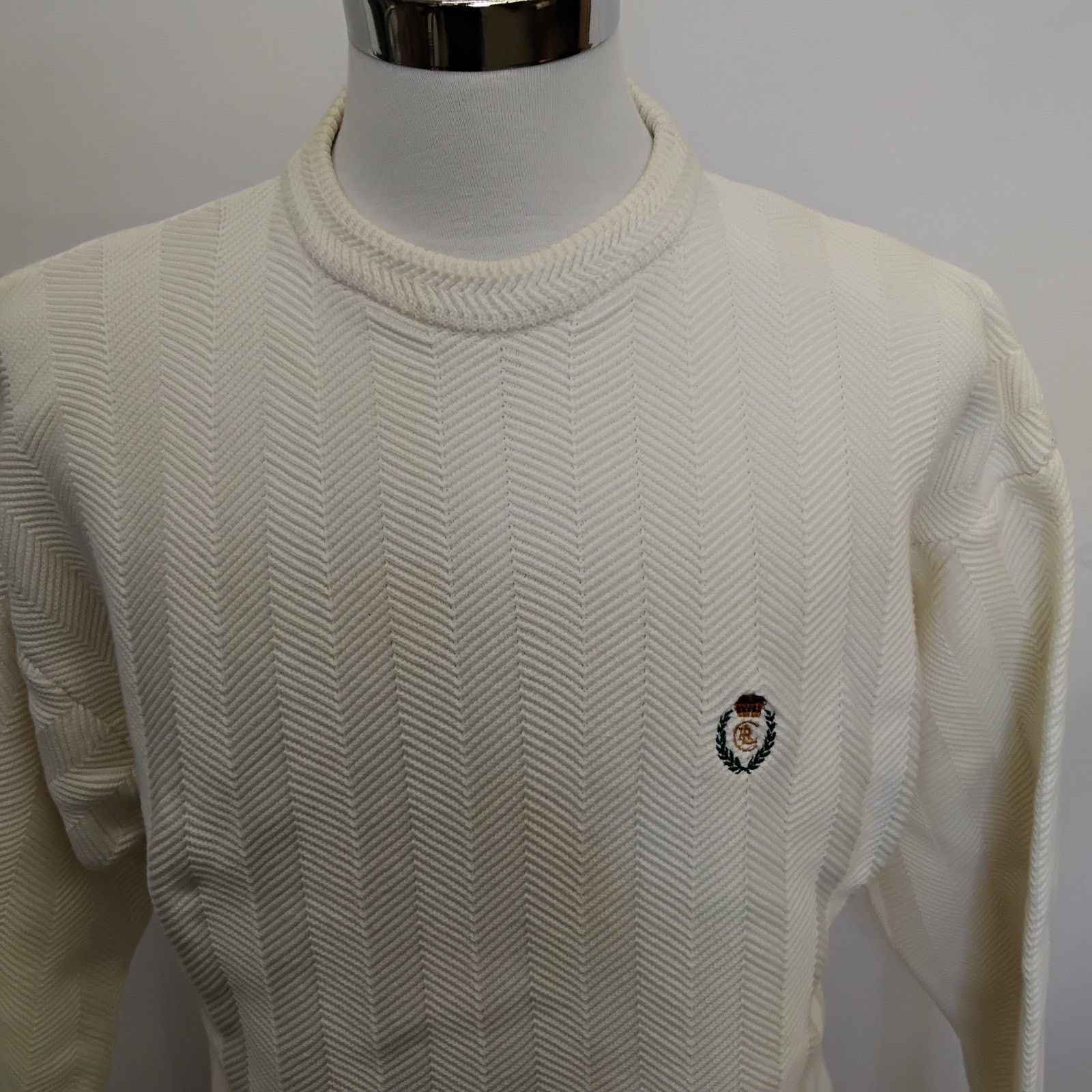 Chaps Chaps by Ralph Lauren Hand Framed Sweater Men's L Ivory VTG Size US L / EU 52-54 / 3 - 4 Thumbnail