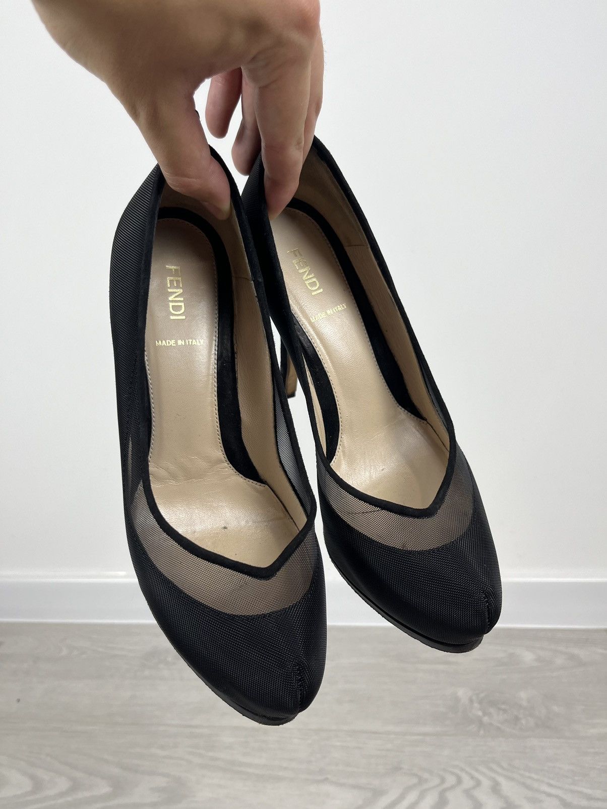 Fendi Fendi Black Mesh Women’s Hi Heels 38 IT Size US 8 / IT 38 - 9 Thumbnail