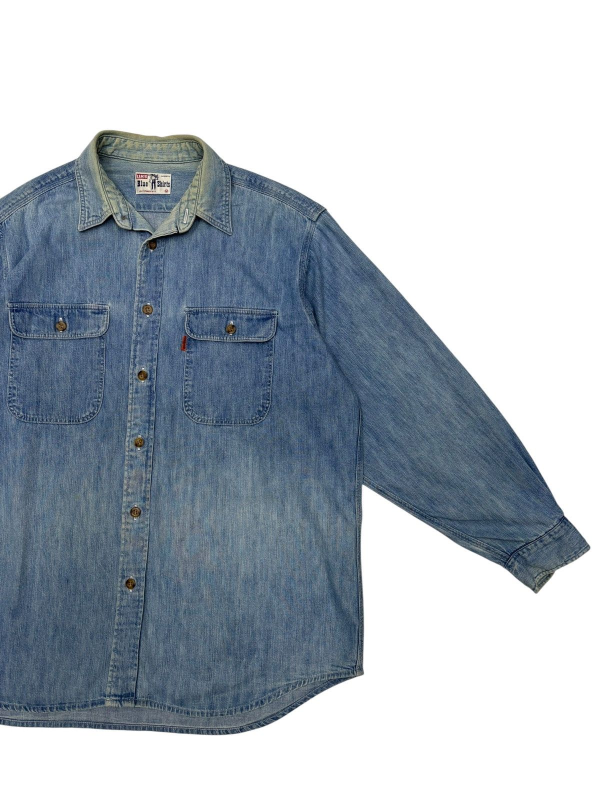 Kapital Vintage LEVIS BLUE SHIRT Denim Shirt Orange Tab Size US M / EU 48-50 / 2 - 7 Thumbnail