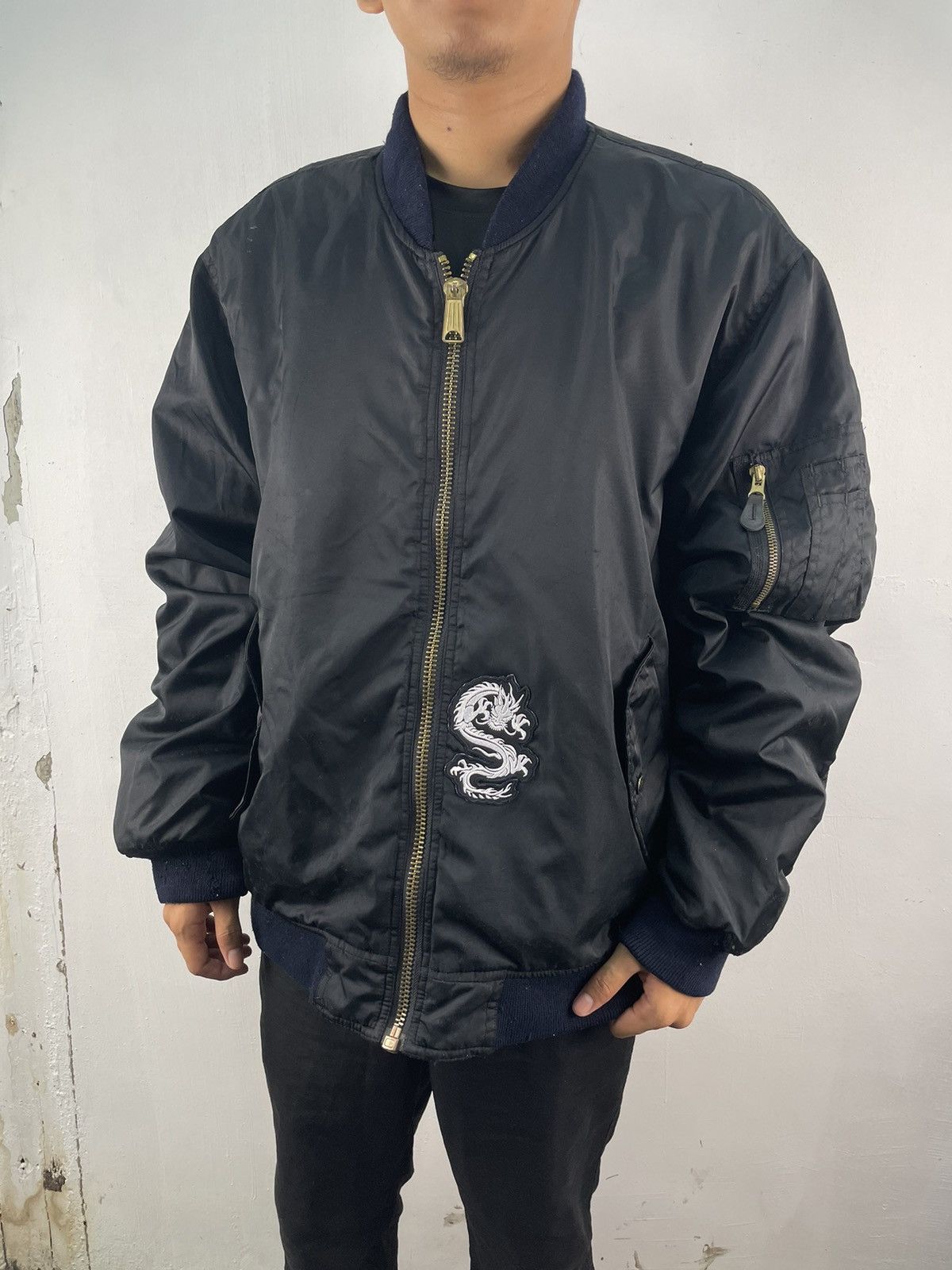 Japanese Brand Vintage Sukajan Japan Ma-1 Flight Reversible Bomber Jacket Size US L / EU 52-54 / 3 - 2 Thumbnail