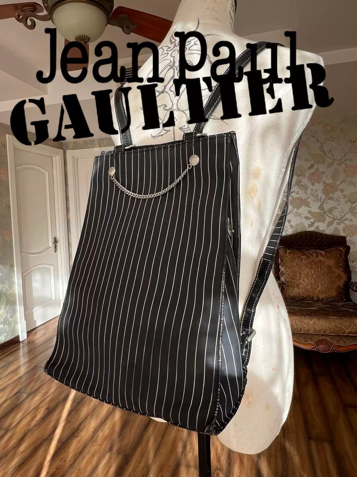 The Pucker Yuppie [In Stock] John Paul Gaultier Black Double Back Bag
