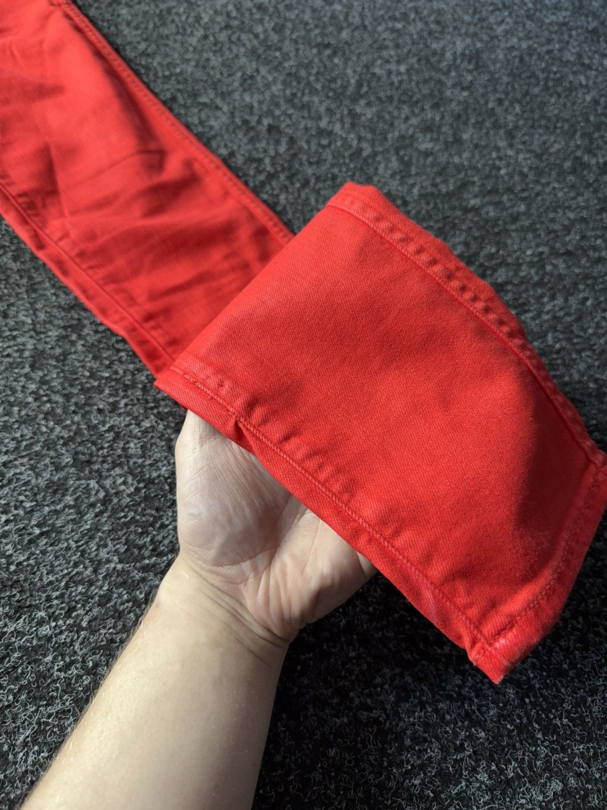 Polo Ralph Lauren × Vintage Ralph Lauren Red Courtlandt Skinny Jeans Y2K Rock Style Size 27" / US 4 / IT 40 - 5 Thumbnail