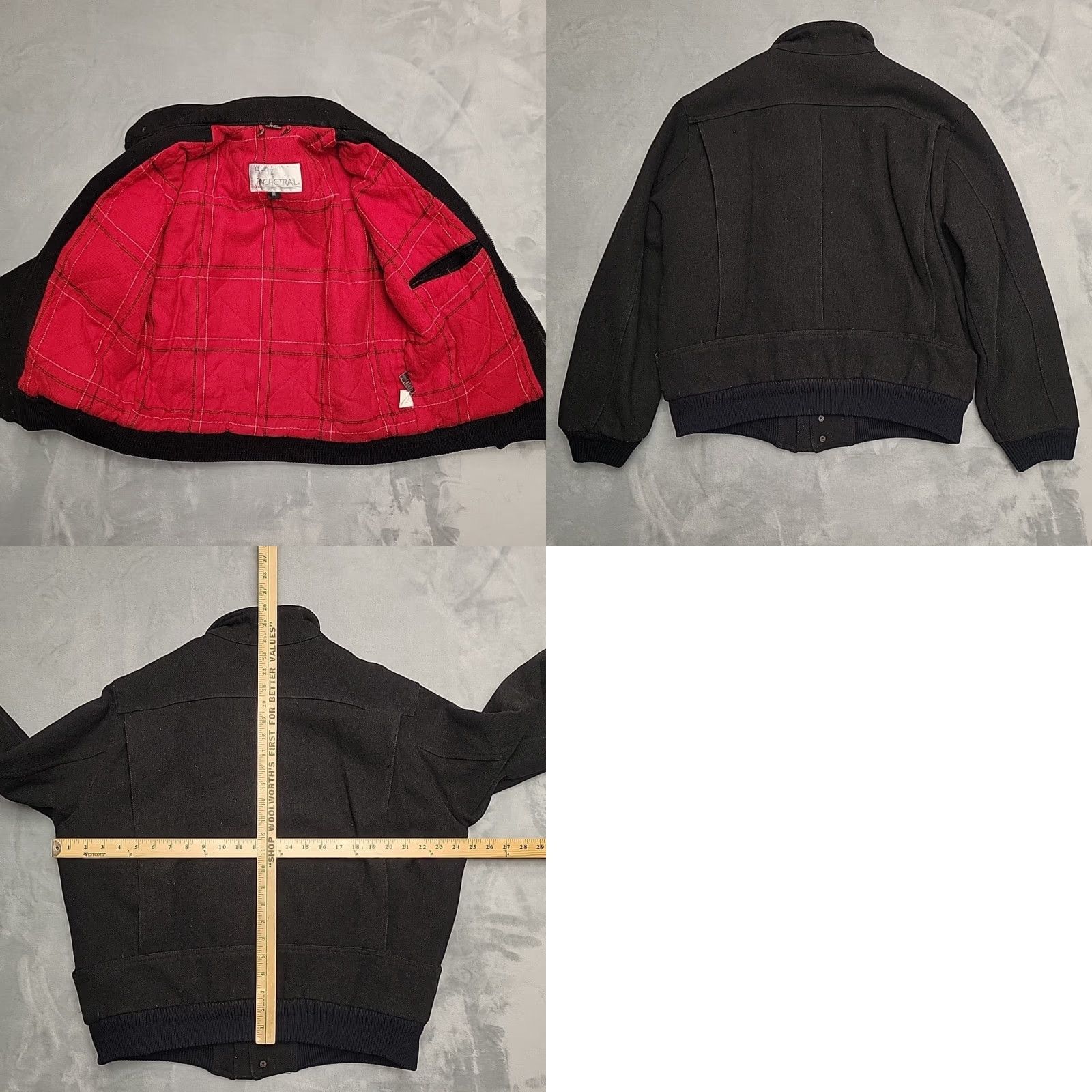 Vintage VINTAGE Pacific Trail Bomber Jacket Mens M Black Wool Blend Full Zip Lined Casual Size US M / EU 48-50 / 2 - 8 Thumbnail