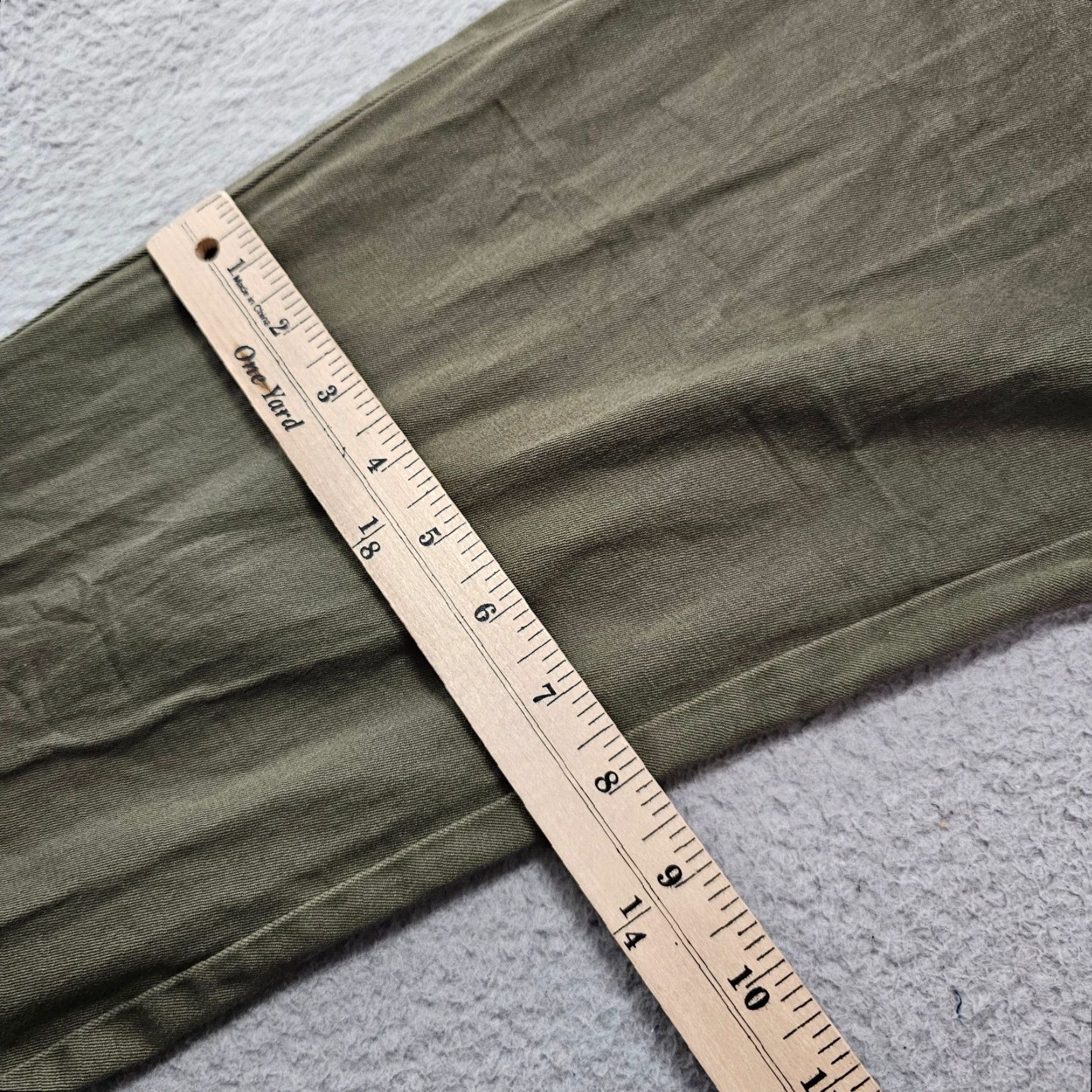 J.Crew J.CREW 484 Slim Straight Stretch Chino Pants Mens 32x32 Green Cotton Blend Front Flat Closure Button Zip Casual Preppy 32 Regular Men’s Green Pants Size US 32 / EU 48 - 7 Thumbnail