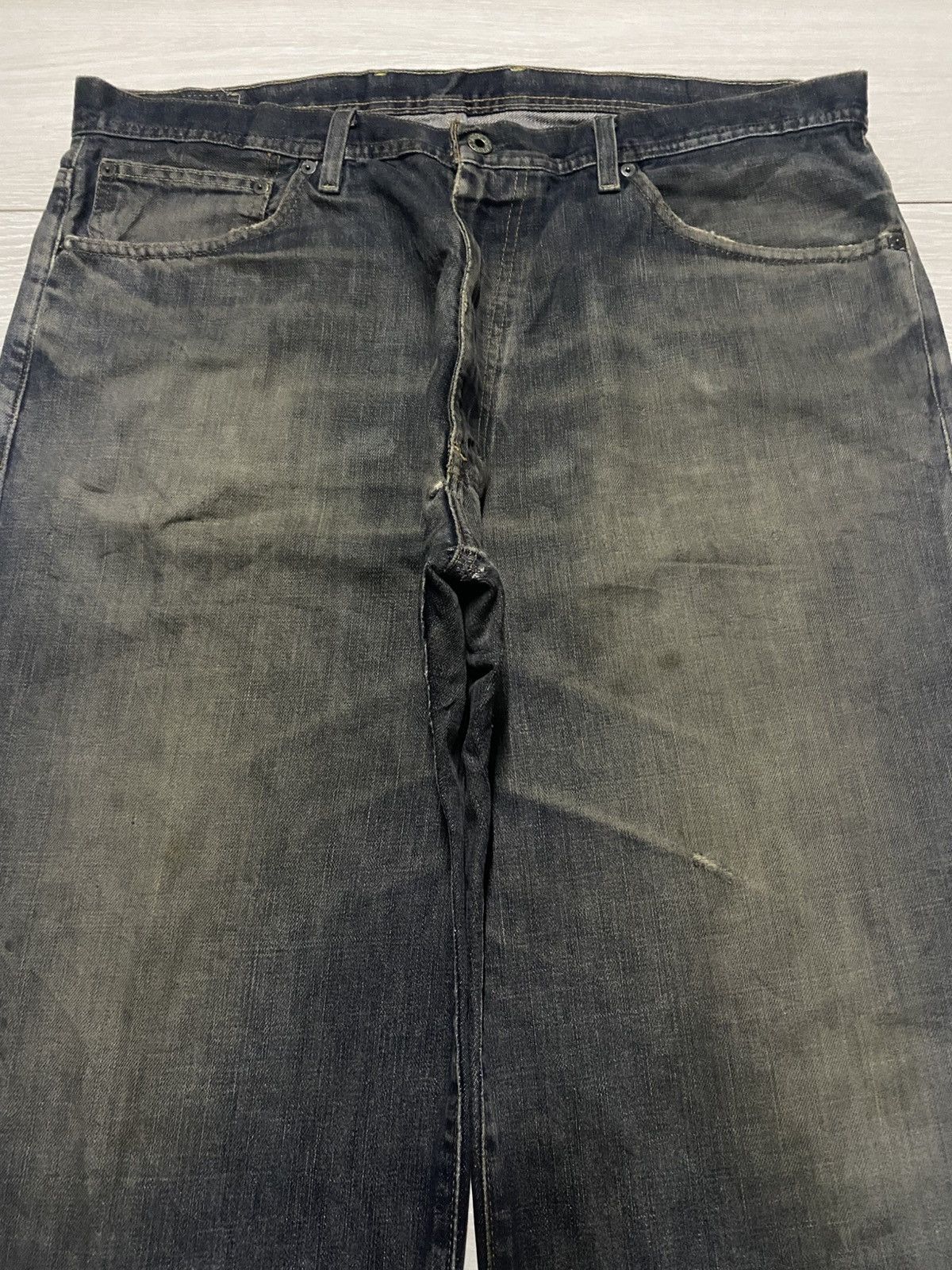 Polo Ralph Lauren W40 Polo Ralph Laurent Mud Wash Repair Baggy Jeans Size US 40 / EU 56 - 3 Thumbnail