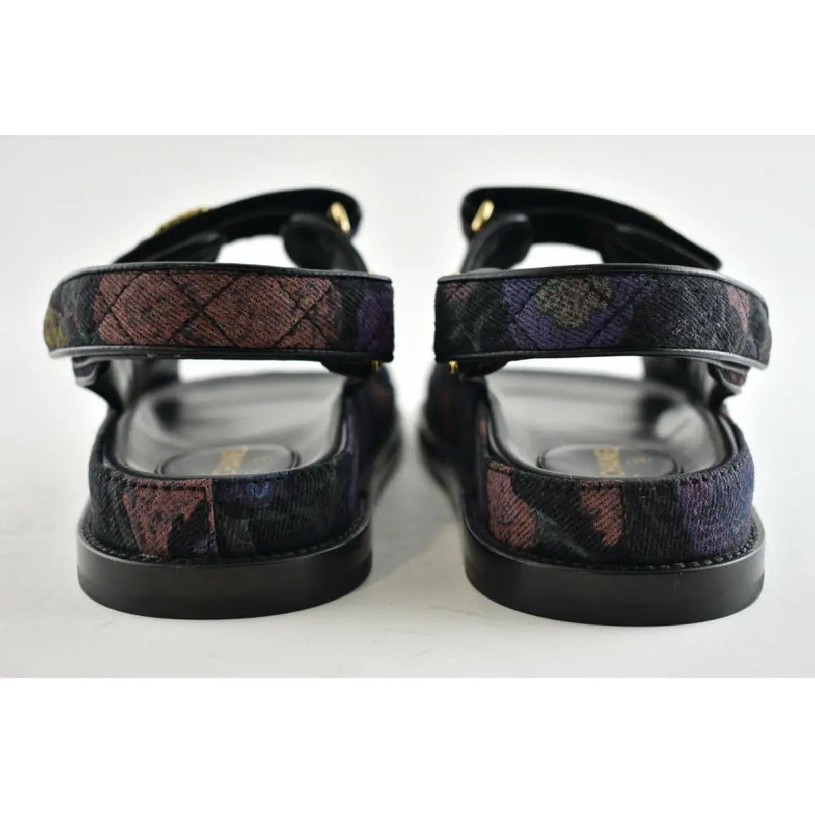 Chanel Chanel 21A Black Denim Graffiti CC Logo Mule Slide Strap Size US 11.5 / IT 41.5 - 11 Thumbnail