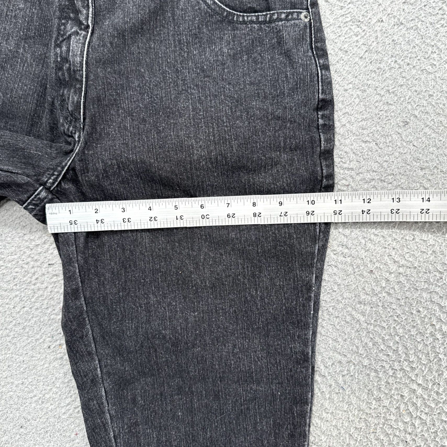 Vintage VINTAGE B.U.M. Equipment Jeans Women’s Junior Size 7 Black Denim 100% Cotton Straight Leg High Rise 90s Pockets Womens Size 28" / US 6 / IT 42 - 6 Thumbnail