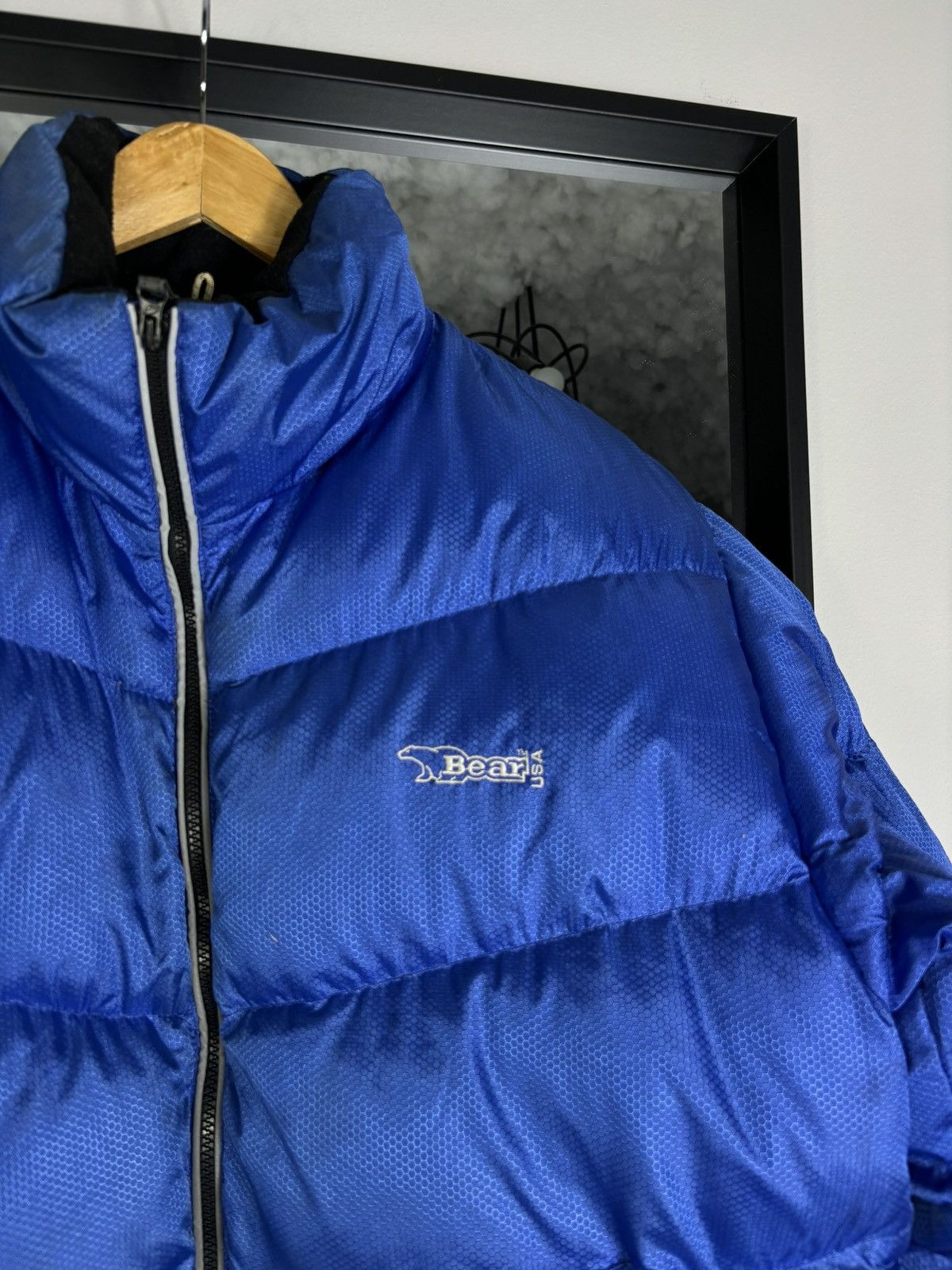 Japanese Brand × Vintage Vintage Bear Usa Blue Outdoor Down Puffer Jacket Size US M / EU 48-50 / 2 - 3 Thumbnail