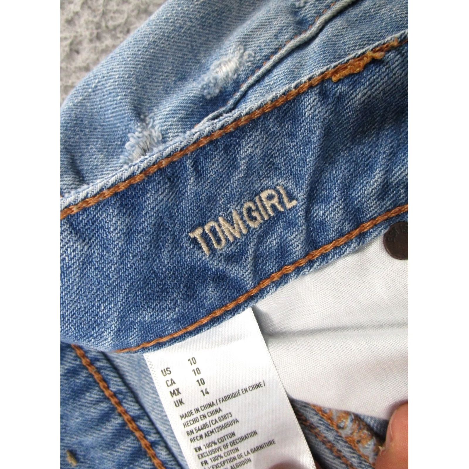 American Eagle Outfitters American Eagle Denim Shorts Button Fly Tomgirl Distressed Size 10 Festival Casual Size 32" / US 10 / IT 46 - 3 Thumbnail