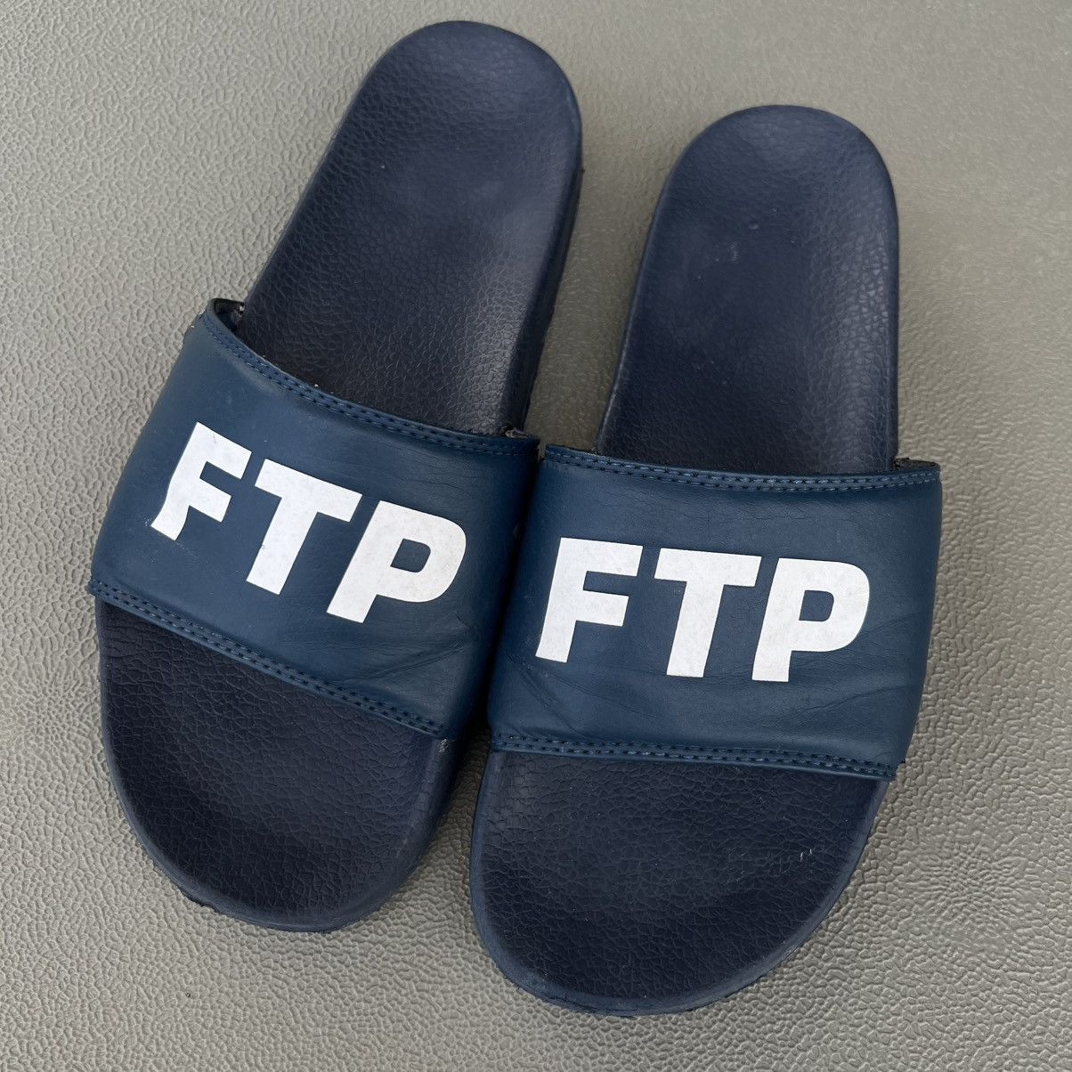 Fuck The Population 2017 Fuck The Population Navy Blue Slides Size 8 Size US 8 / EU 41 - 1 Thumbnail
