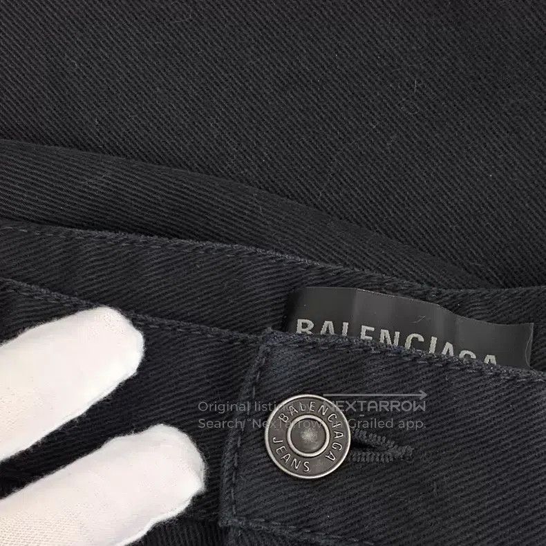 Balenciaga Balenciaga Size L Black Cotton Casual Denim Long Pants Size US 27 - 9 Thumbnail