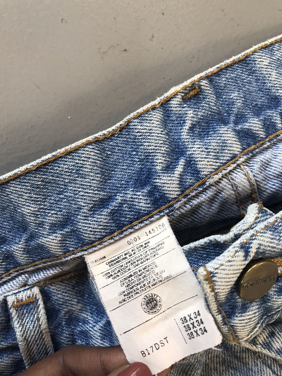 Carhartt × Vintage Vintage Carhartt B17 DST carpenter denim Size US 38 / EU 54 - 6 Thumbnail