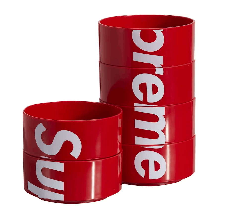 image of Hypebeast x Supreme Heller Bowls Red (Set Of 6), Men's