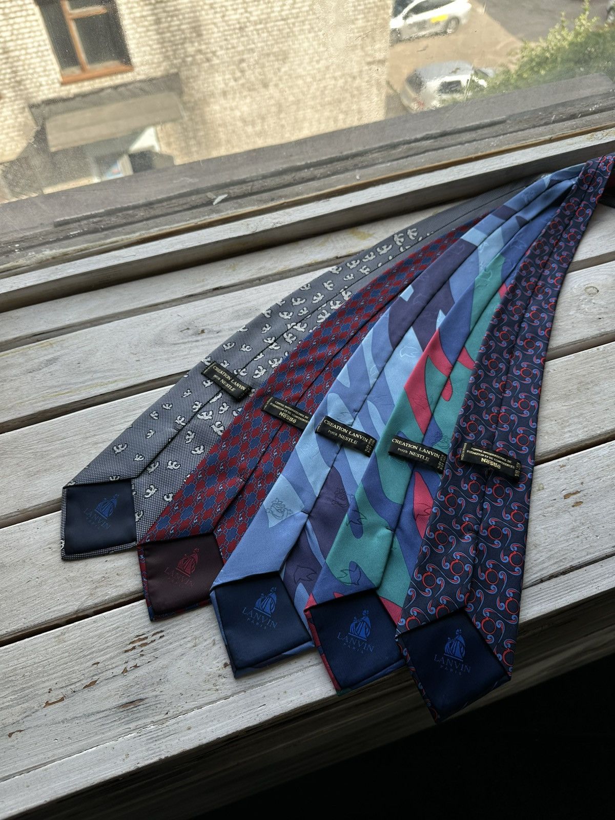 Lanvin BUNDLE 🚨 5 LANVIN LIMITED NESTLE 130years ties men vintage Size ONE SIZE - 1 Thumbnail