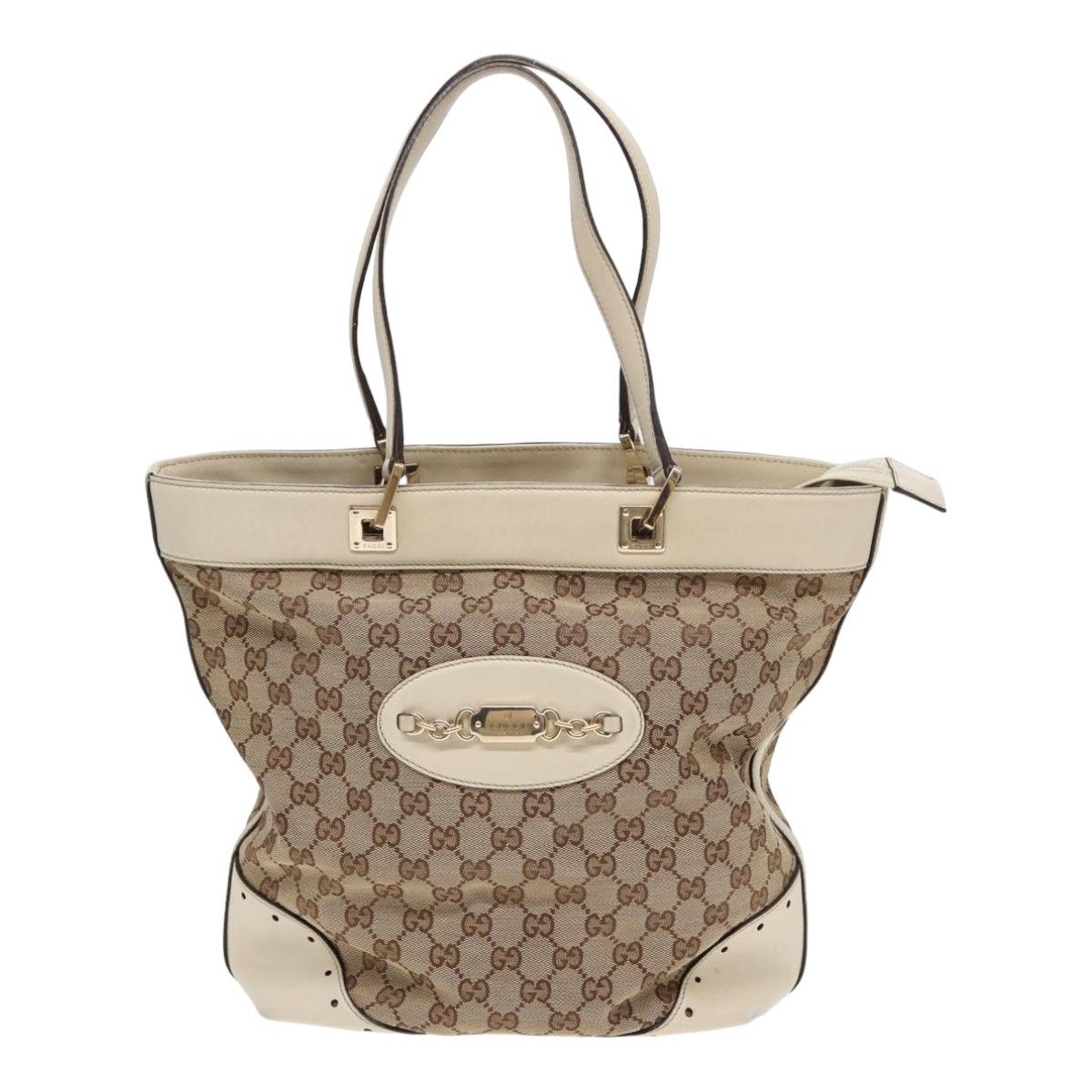 Gucci Gg Canvas Beige Canvas Tote Bag (Pre-Owned) Size ONE SIZE - 1 Thumbnail