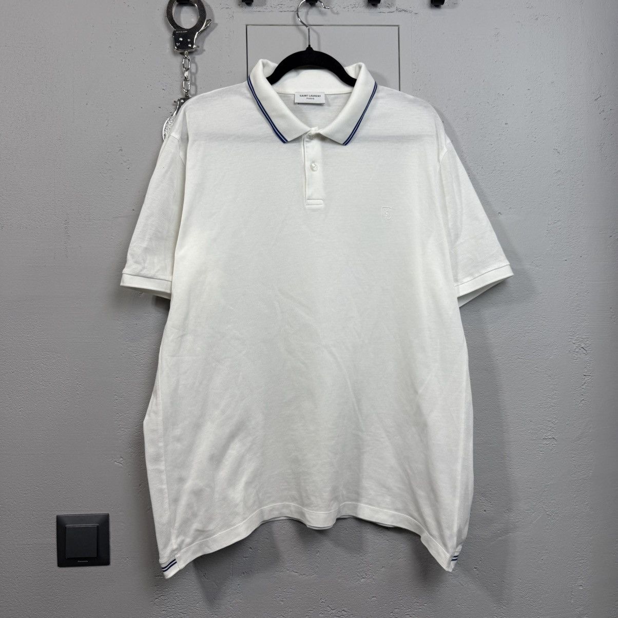 Saint Laurent Paris Vintage Saint Lauren Paris Polo Shirt Size US XL / EU 56 / 4 - 2 Thumbnail