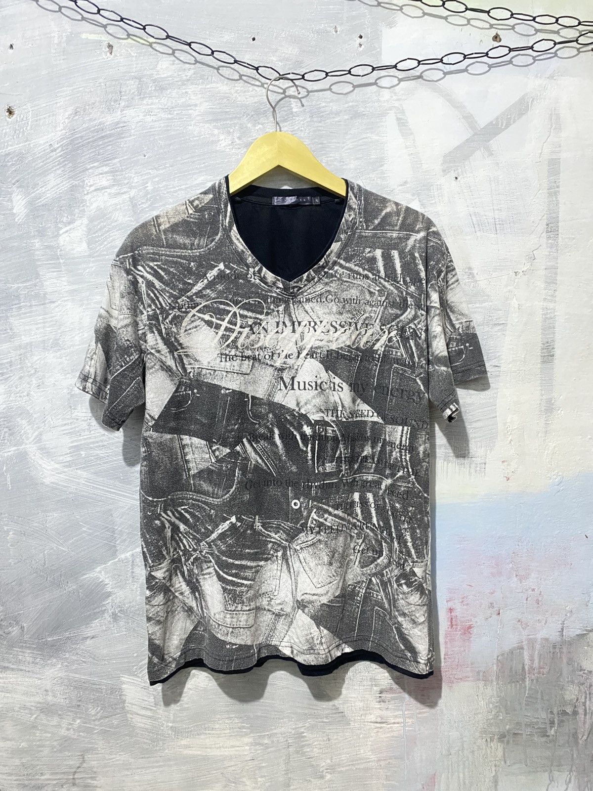 14th Addiction × If Six Was Nine × Japanese Brand Gwanner Y2K Poem printed Size US L / EU 52-54 / 3 - 1 Thumbnail