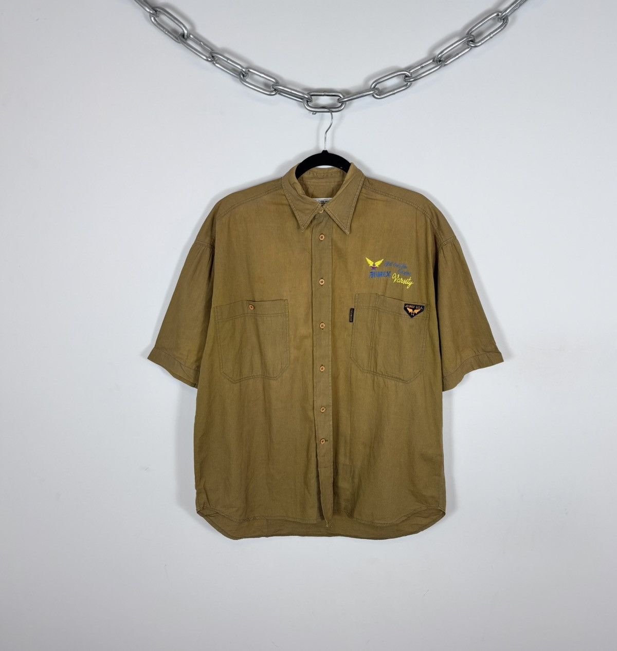 Avirex Vintage Avirex USA Men’s Military Flight Short Sleeve Shirt Size US L / EU 52-54 / 3 - 1 Thumbnail