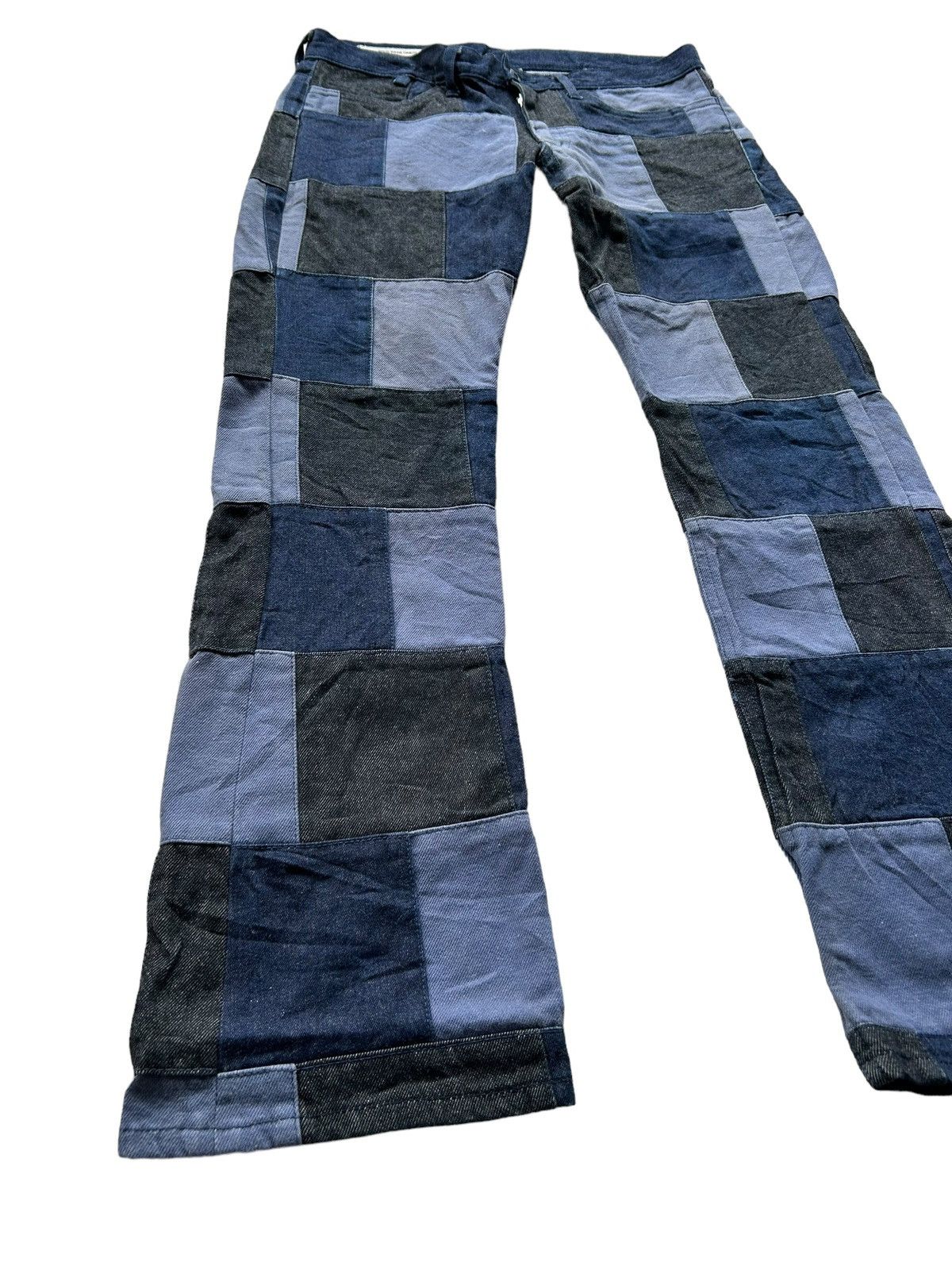 Japanese Brand × Kapital × Vintage Japanese Brand Four Bard Denim Patchwork Rare🎌☠️☠️ Size US 31 - 1 Thumbnail