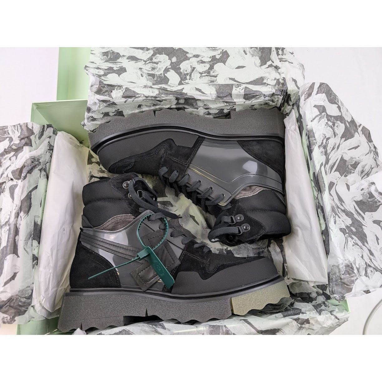 Off-White o1rshd1 Hiking Sponge Sneaker Boots in Black / Khaki Size US 9 / EU 42 - 22 Thumbnail