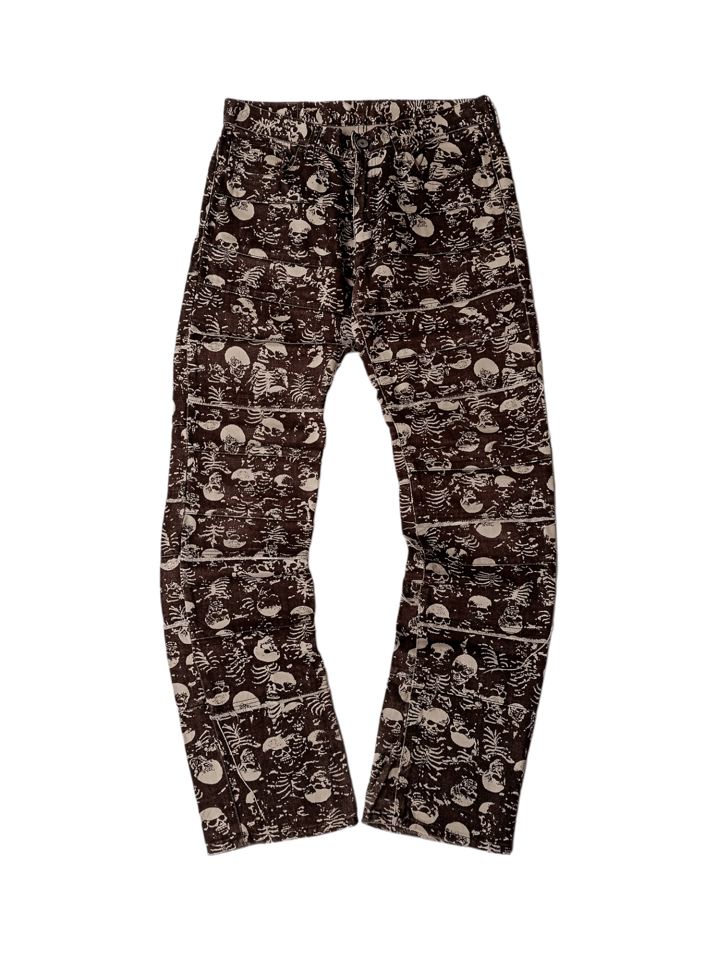 image of Hysteric Glamour x If Six Was Nine Japanese World Wide Love Hagi Denim Skull Full in Brown (Size 30