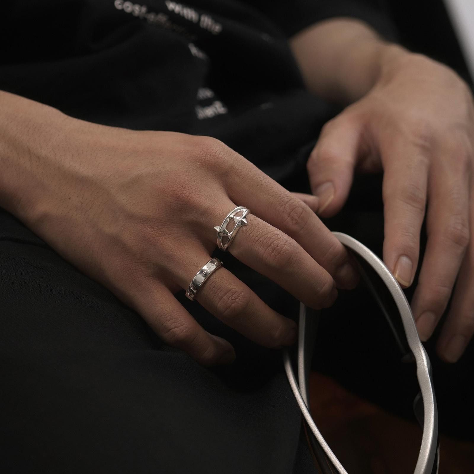 Jewelry Double Star Ring Size ONE SIZE - 4 Thumbnail