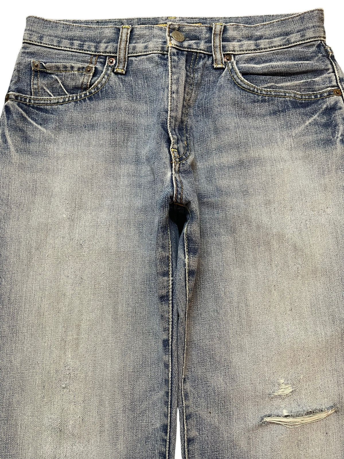 Uniqlo Vintage Japanese Uniqlo Faded Wash Distress Baggy Jeans Size US 29 - 3 Thumbnail