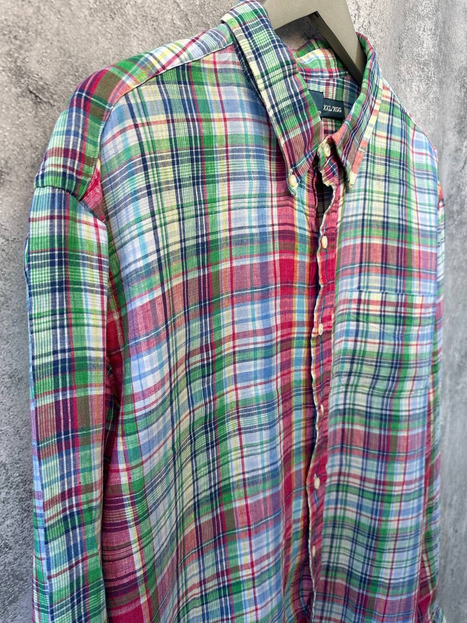 Linea Polo Ralph Lauren Vintage 100% Linen Shirt Plaid Size US XL / EU 56 / 4 - 3 Thumbnail