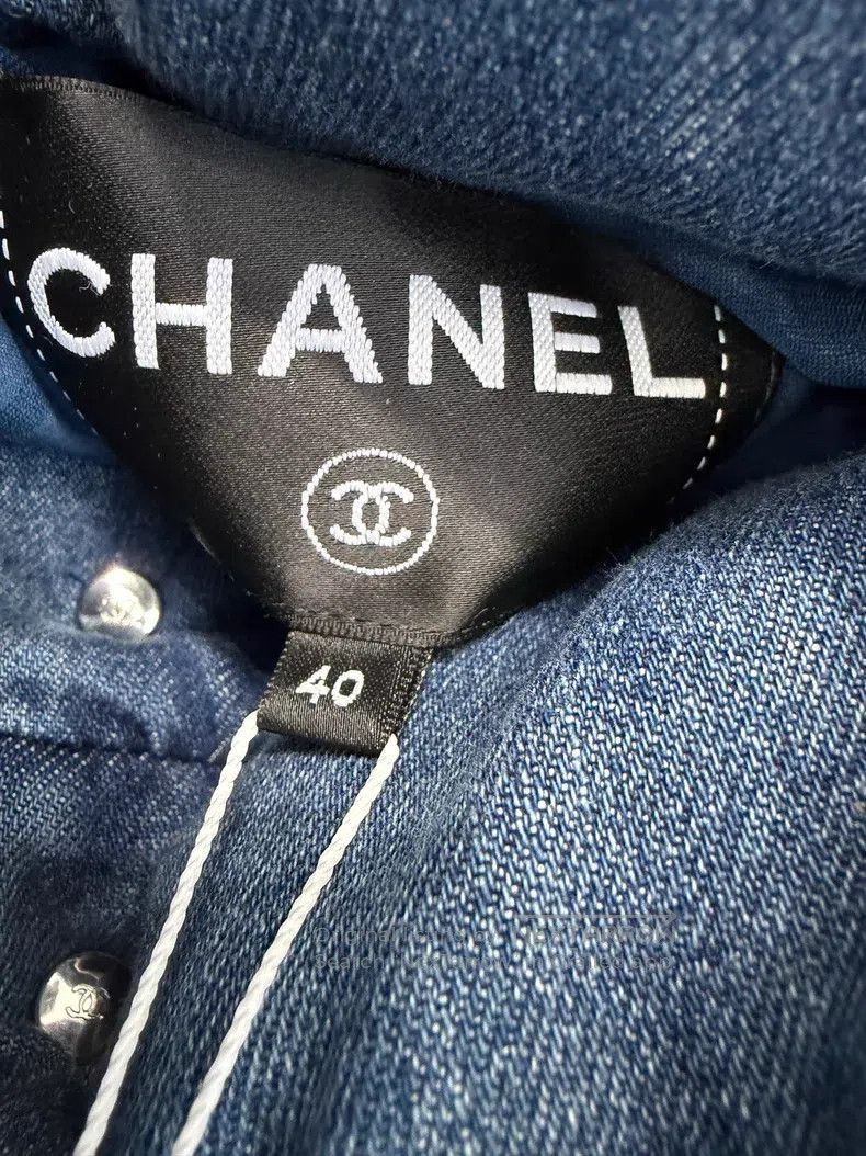 Chanel Chanel Blue denim down jacket Size S / US 4 / IT 40 - 4 Thumbnail