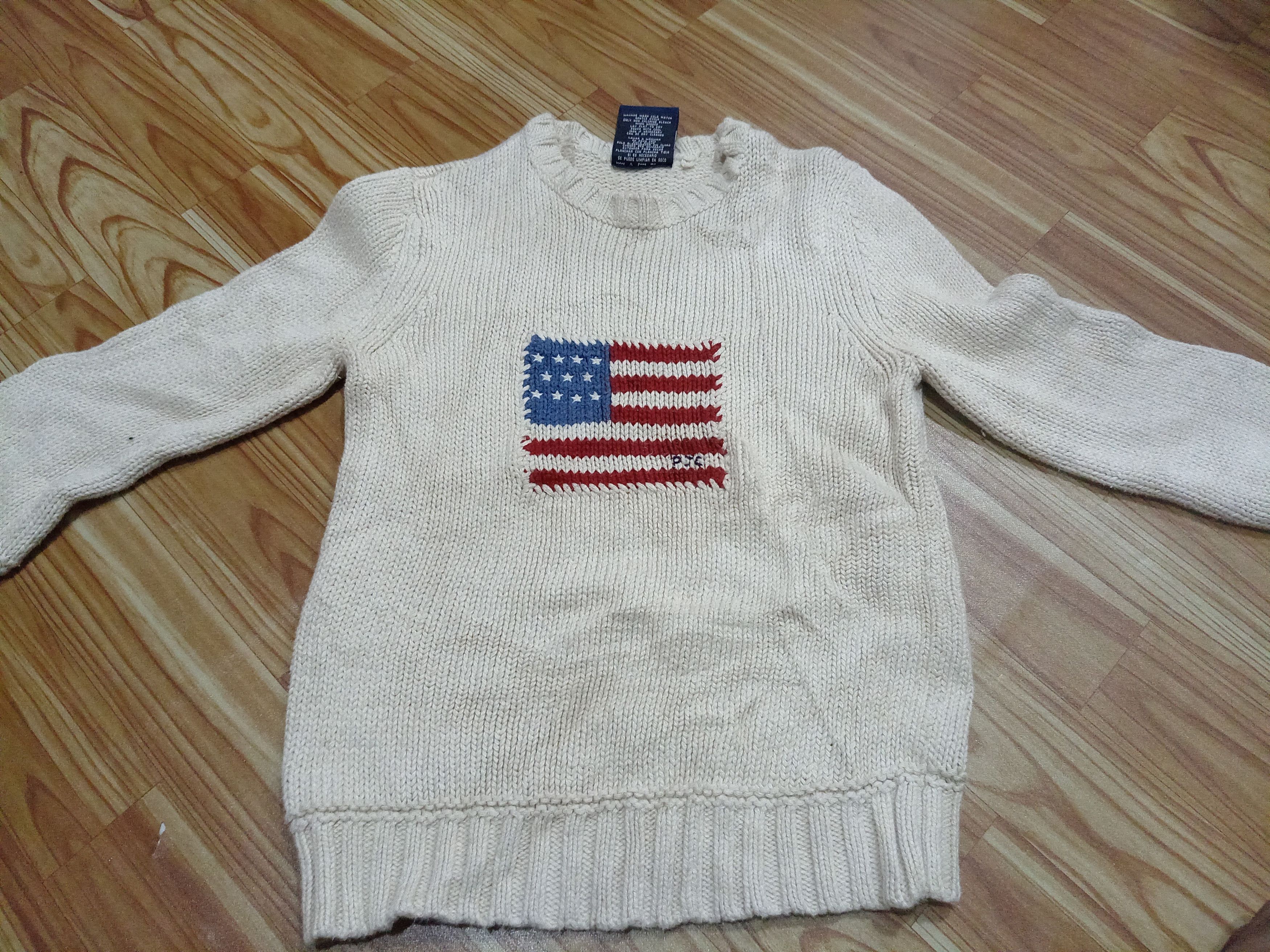 Polo Ralph Lauren × Ralph Lauren 90s POLO RALPH LAUREN KNITWEAR FLAG RL kids size Size US XXS / EU 40 - 1 Thumbnail