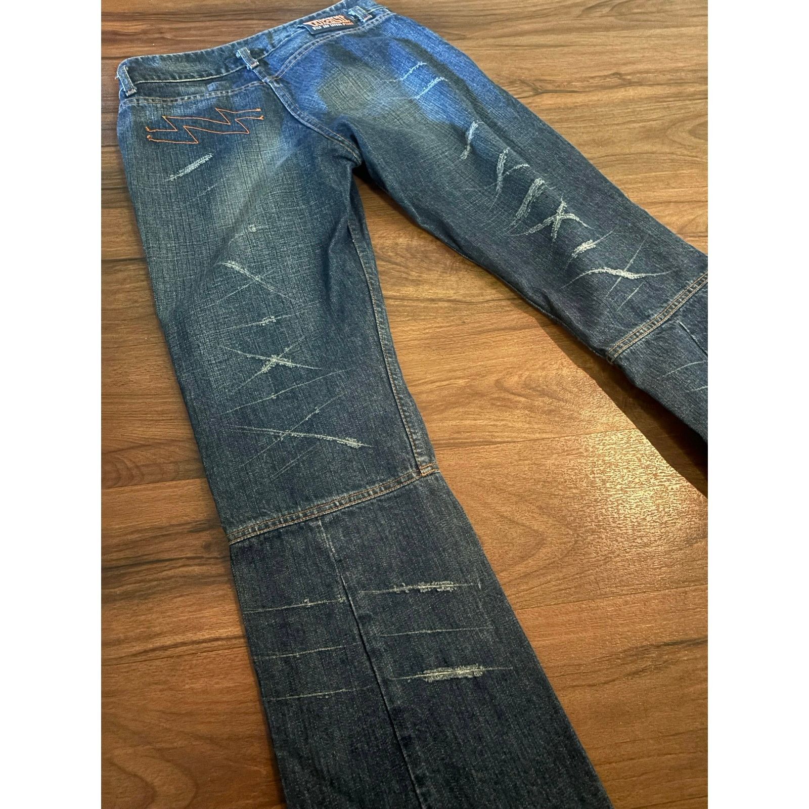 Walter Van Beirendonck Walter Van Beirendonck W&LT Distressed Panel Flare Jeans Size US 30 / EU 46 - 4 Thumbnail