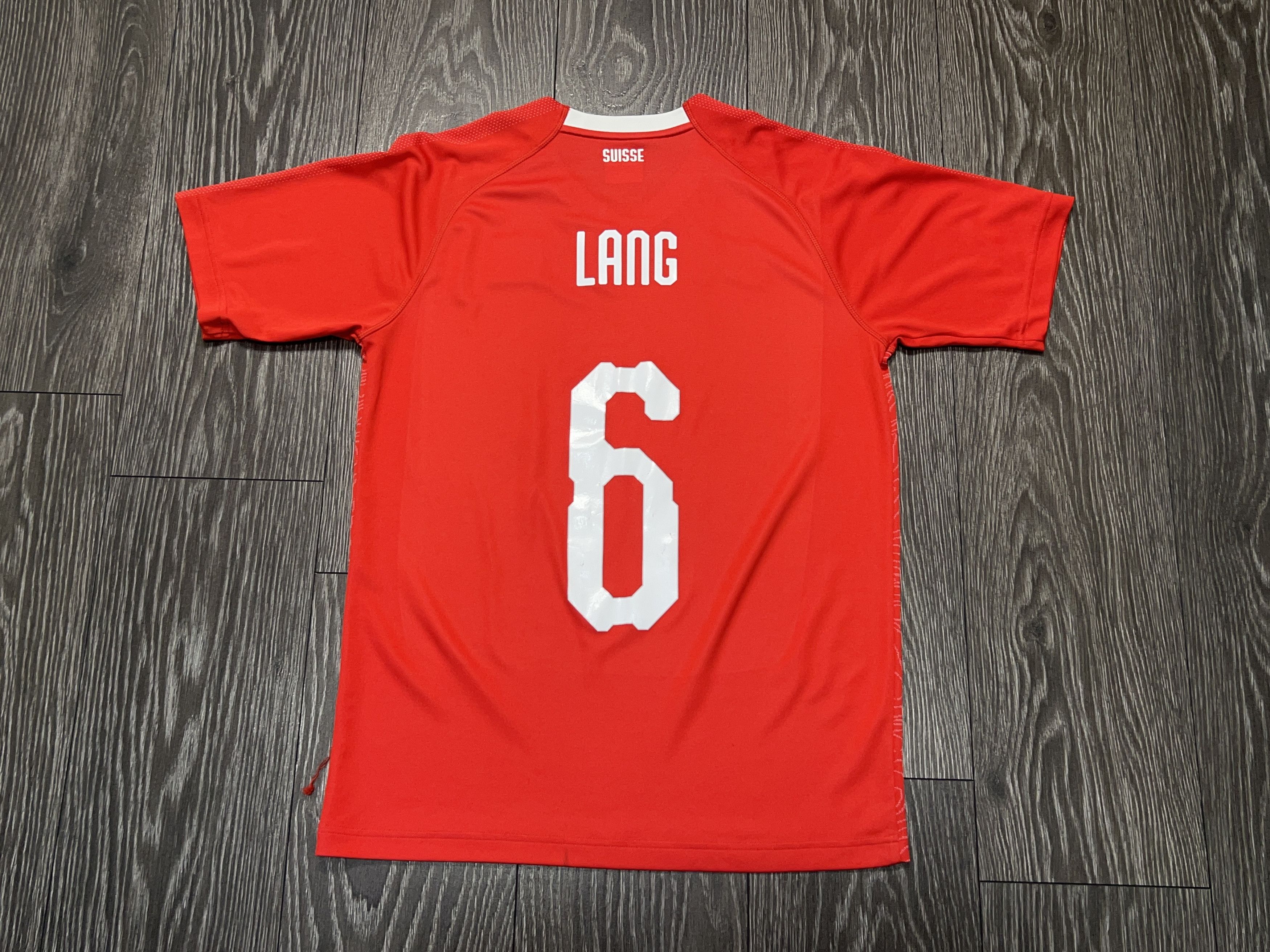 Puma #6 Michael Lang Switzerland Football Soccer Shirt Jersey Size US M / EU 48-50 / 2 - 1 Thumbnail