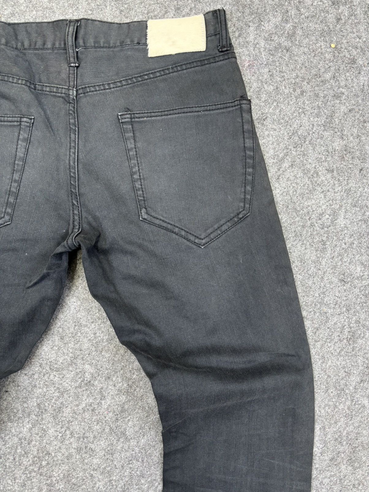 Japanese Brand 💥Flare💥 Urban Craft Black Wash Minimalist Denim F828 Size US 33 - 12 Thumbnail