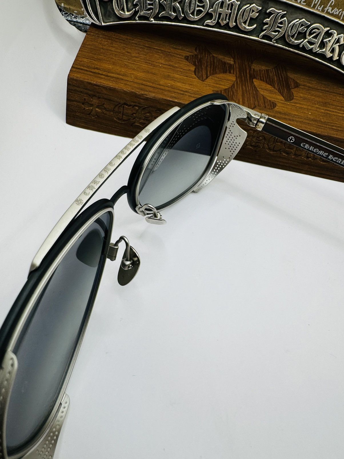 Chrome Hearts Chrome Hearts Wood Preyank Sunglasses Size ONE SIZE - 12 Thumbnail