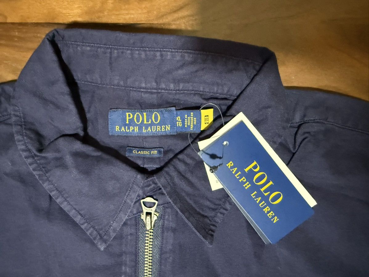 Polo Ralph Lauren Polo Ralph Lauren Garment-Dyed Oxford Zip Overshirt Navy XL Size US XL / EU 56 / 4 - 2 Thumbnail