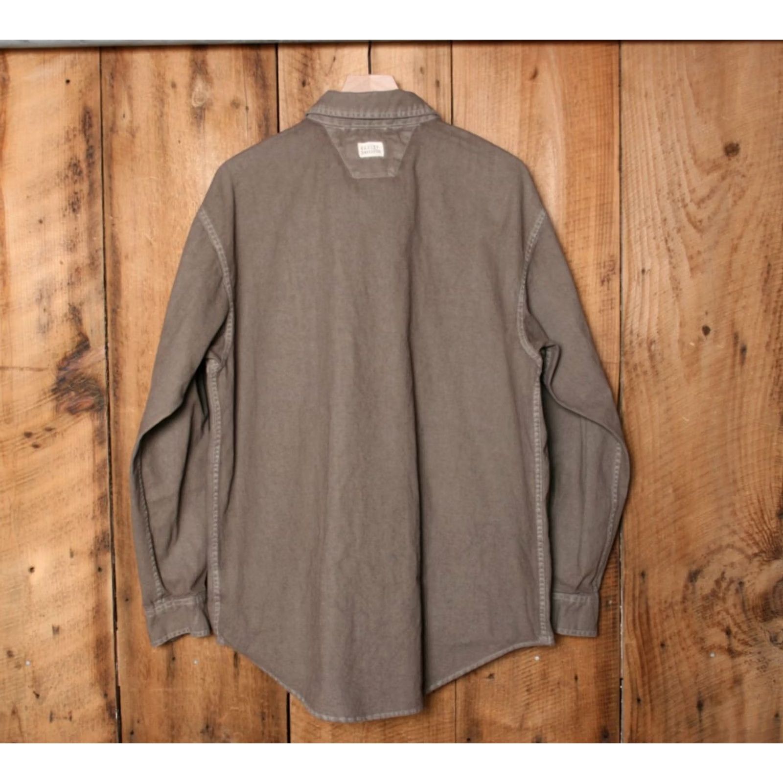 Harley Davidson VINTAGE Harley-Davidson Waxed Cotton Embroidered Graphic Button-Up Shirt Sz. L Men Brown Cotton Long Sleeve Button-Up Vintage 90s? Size US L / EU 52-54 / 3 - 6 Thumbnail