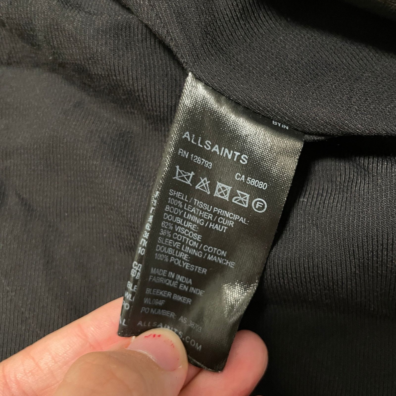 Allsaints AllSaints Catch Crop Biker Jacket Black Leather Jacket SZ 2 Size XS / US 0-2 / IT 36-38 - 6 Thumbnail