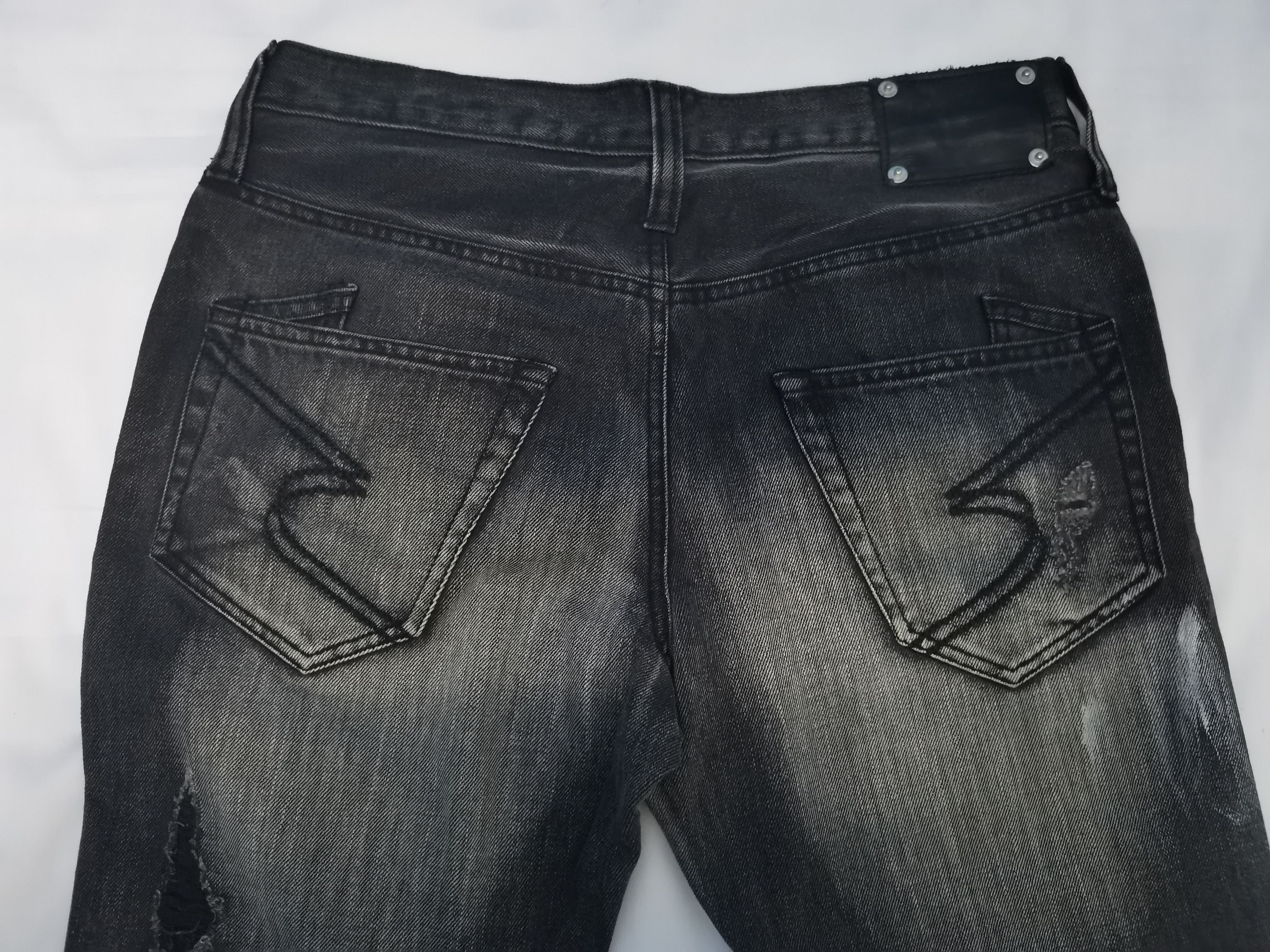 If Six Was Nine RARE Semantic Design Distressed Denim Jeans Paint Undercover Size US 32 / EU 48 - 3 Thumbnail