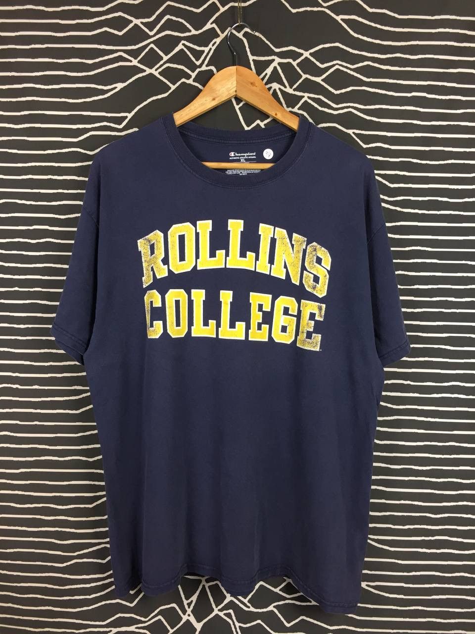 Champion × Vintage Vtg Champion Rollins College Spell Out Tee Size US XL / EU 56 / 4 - 2 Thumbnail