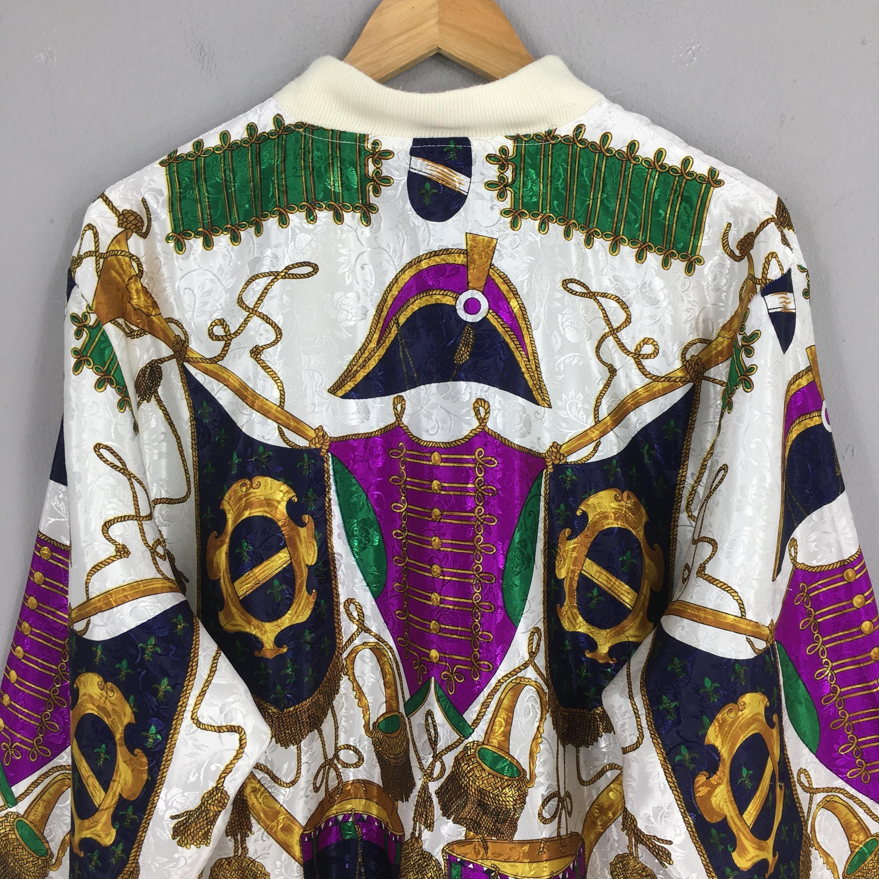 Other Vintage 90's Royalty Baroque Luxury Varsity Jacket XLarge Size US XL / EU 56 / 4 - 8 Thumbnail