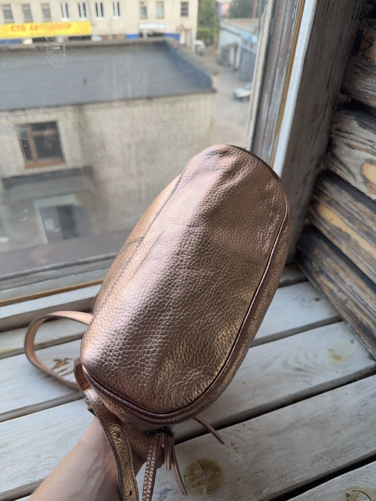 LIEBESKIND BERLIN Vintage LIEBESKIND BERLIN faded Leather backpack pink gold Size ONE SIZE - 12 Thumbnail