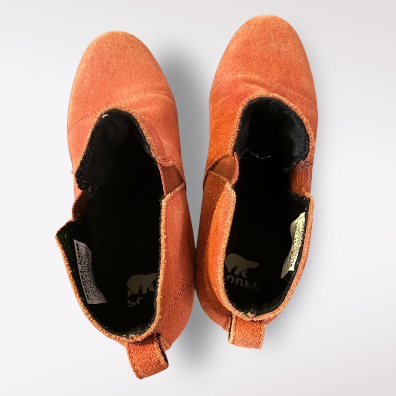 SOREL Sorel Evie Orange Suede Ankle Boots Size US 7.5 Size US 7.5 / IT 37.5 - 4 Thumbnail