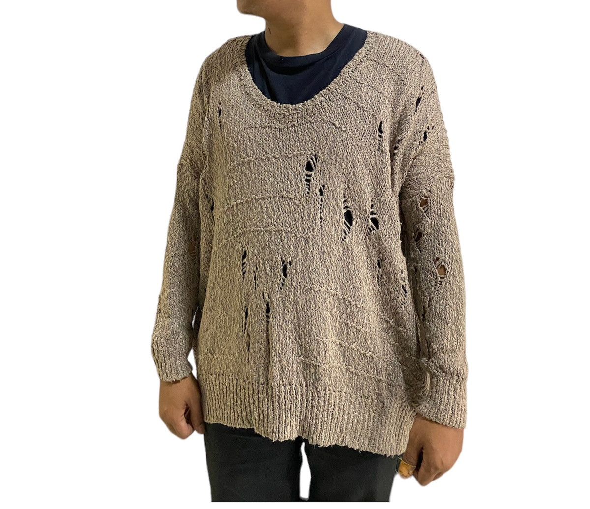 20471120 × Beauty Beast ❤️‍🔥NEEDGONEJapanese Brand Sisley Distressed Grunge Knit Size US L / EU 52-54 / 3 - 8 Thumbnail
