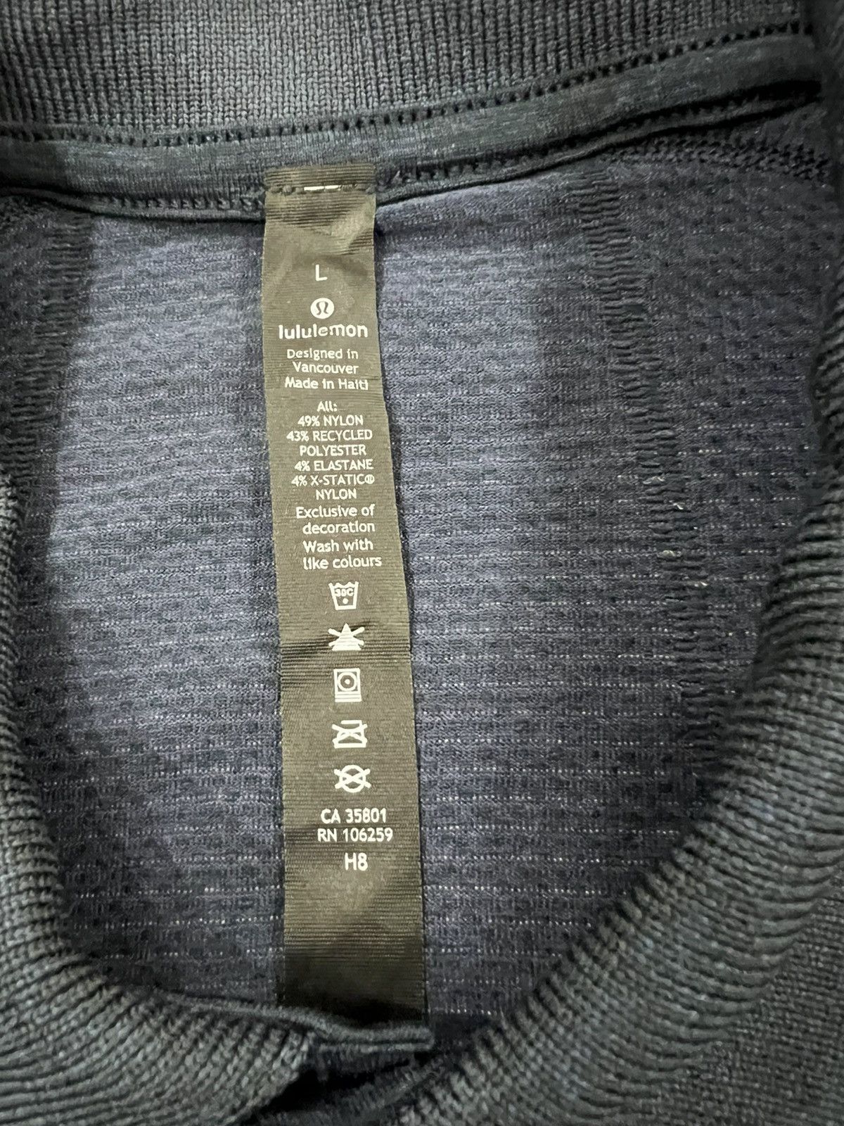 Lululemon LULULEMON Metal Vent Tech Polo 2.0 Mineral Navy Polo Shirt Size US L / EU 52-54 / 3 - 7 Thumbnail