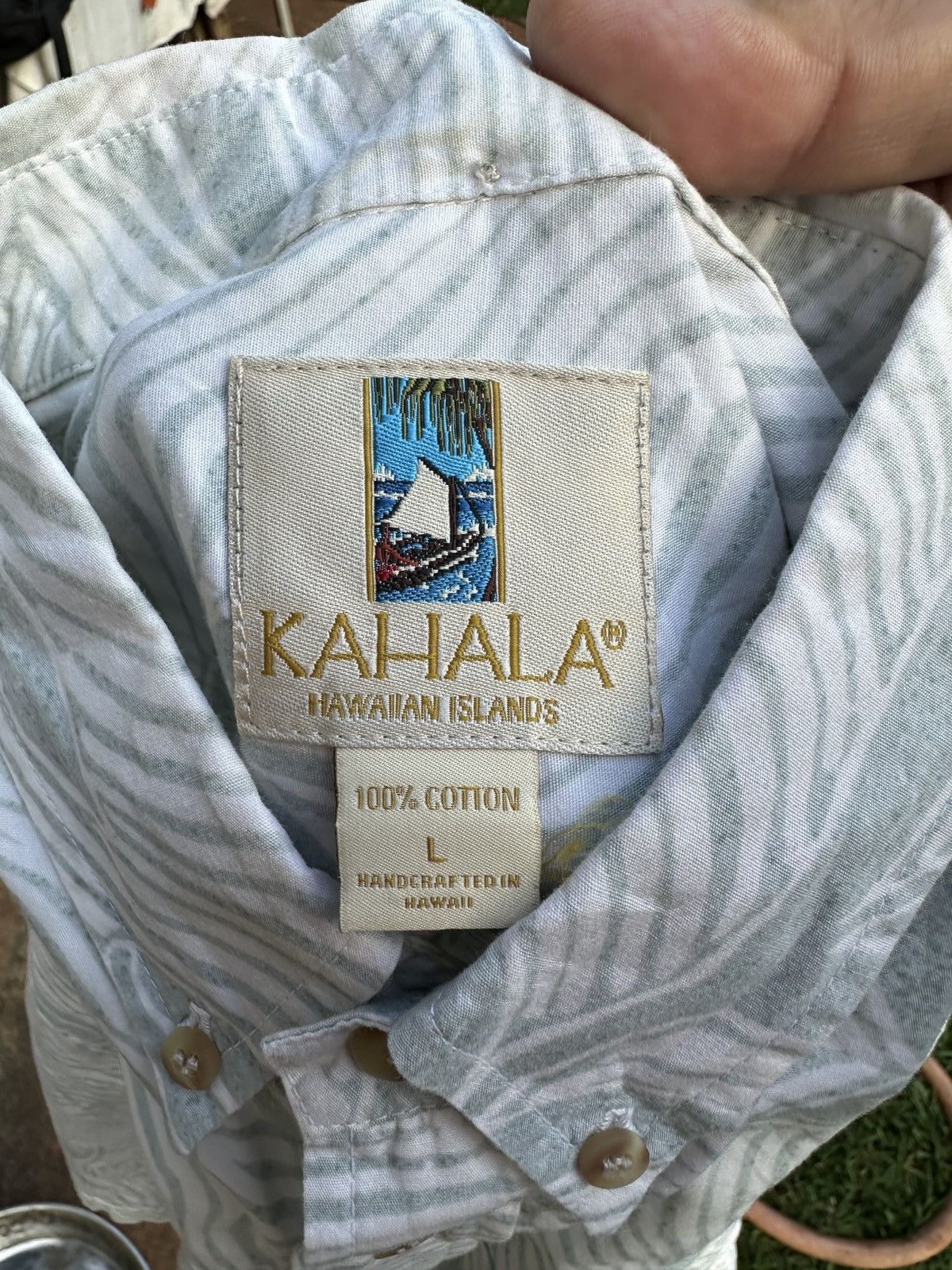 Other PreOwned Kahala Hawaiian Print Mint Green Men's Large Size US L / EU 52-54 / 3 - 4 Thumbnail