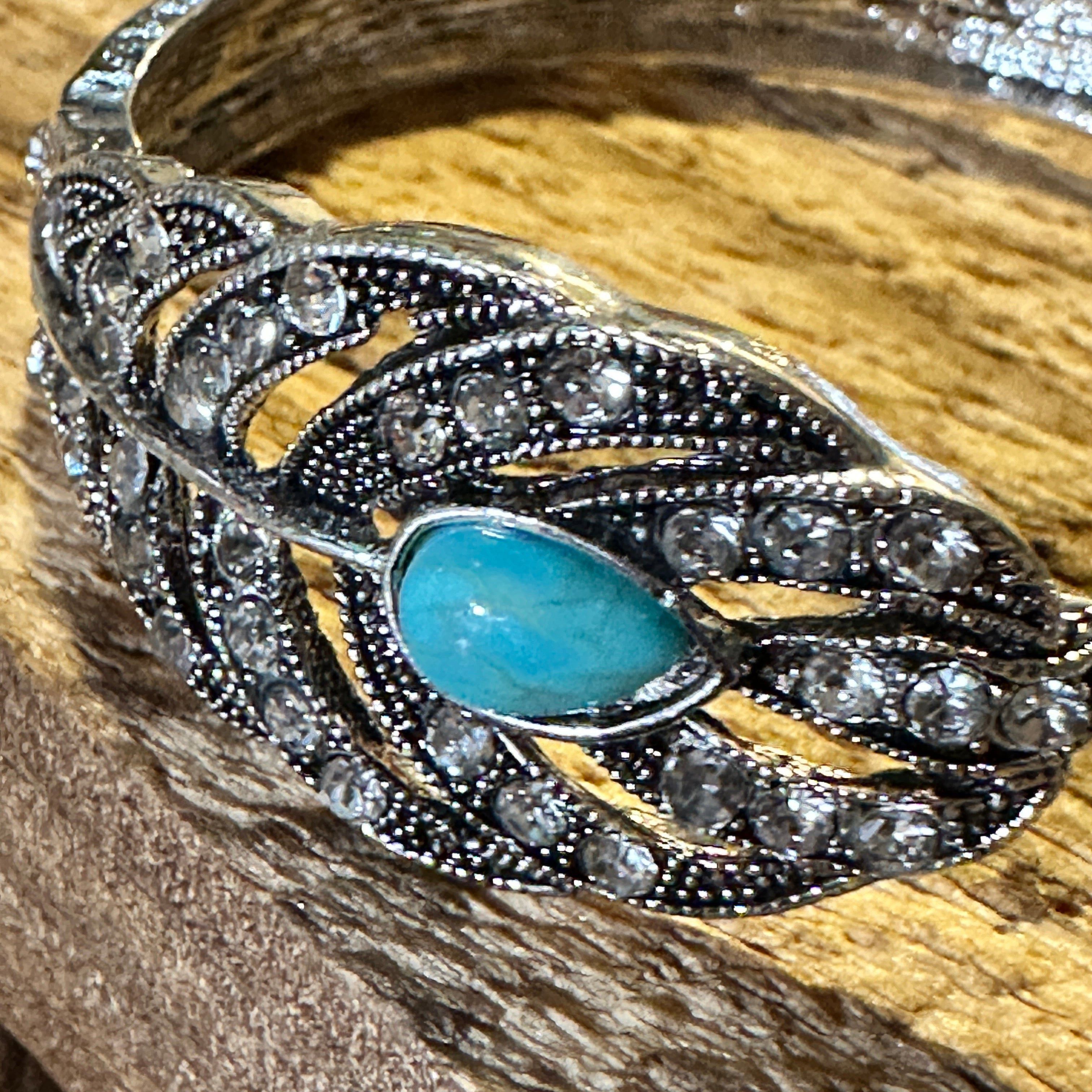 Other Boho Vintage Southwestern Cowgirl Crystal CZ Cuff Bracelet, Size ONE SIZE - 3 Thumbnail