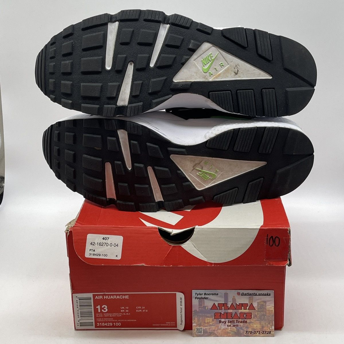 Nike Air huarache scream green Size US 13 / EU 46 - 7 Thumbnail