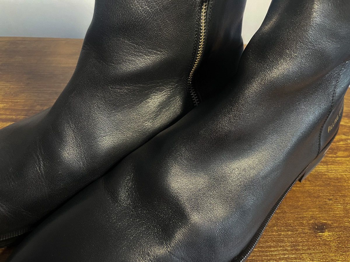Filling Pieces Filling Pieces Western Ankle Zip-Up Leather Black Boots Size US 13 / EU 46 - 6 Thumbnail
